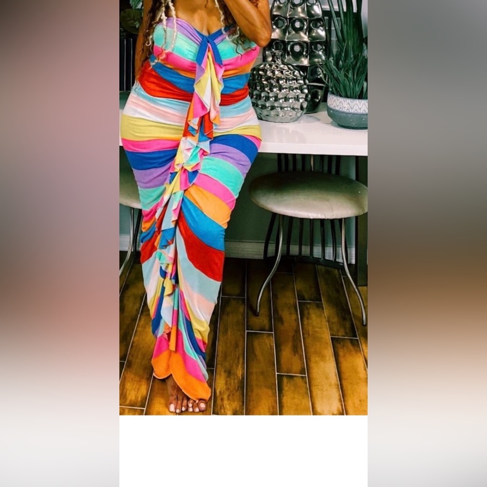 COLORFUL STRIPPED DRESS - Picture 16 of 16